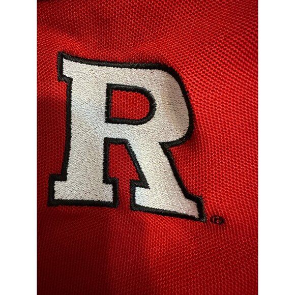 New Era Rutgers Scarlett Knights Men's SZ Medium Logo Short Sleeve Polo Red - Picture 3 of 12